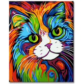British Persian Cat Paint by Numbers SetPicasso Style